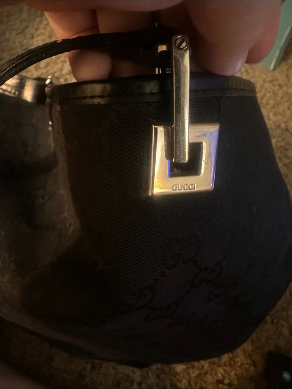 Gucci GG Monogram Canvas Tote Bag in black